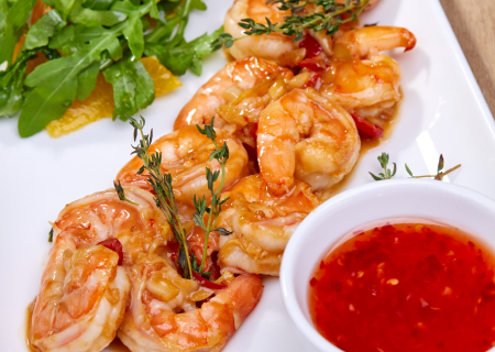 Креветки королевские в устричном соусе